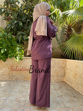 Elegant Pink Purplish Embroidered Suit