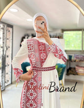 Very Elegant Half Embroidered White and Red Dress