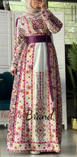 Very Luxurious White and Purple Malak Like Thob with Qasab Thread and Satin Details