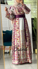 Very Luxurious White and Purple Malak Like Thob with Qasab Thread and Satin Details