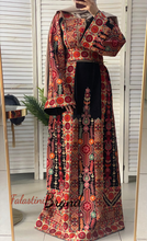 Full of Details Black and Beige Thob with Malak Like Details and Unique Head Scarf