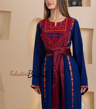 Elegant Stylish Blue Thob With Satin Belt