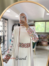 White Chiffon Simple and Classy Embroidered Abaya