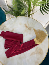 Black And Red Palestinian Embroidered Thobe with Manajil and Satin Cuffs Details