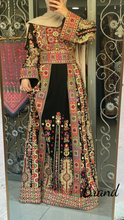 Amazing Black Malak Palestinian Embroidered Thobe Dress With Astonishing Embroidery