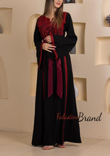 Elegant Stylish Black Thob With Satin Belt